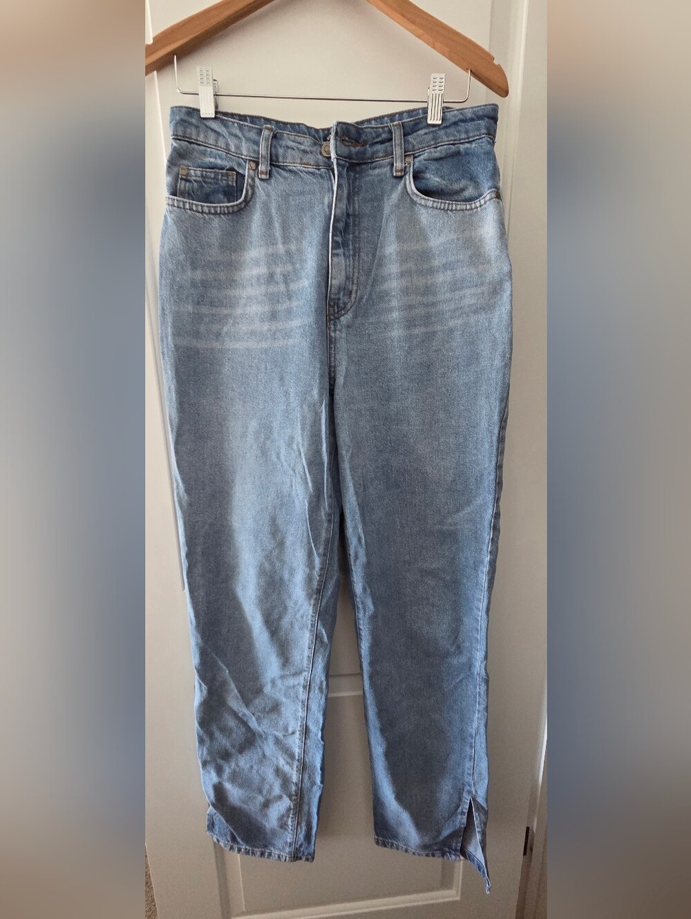 Nasty Gal High Waist Slit Jeans | US 8